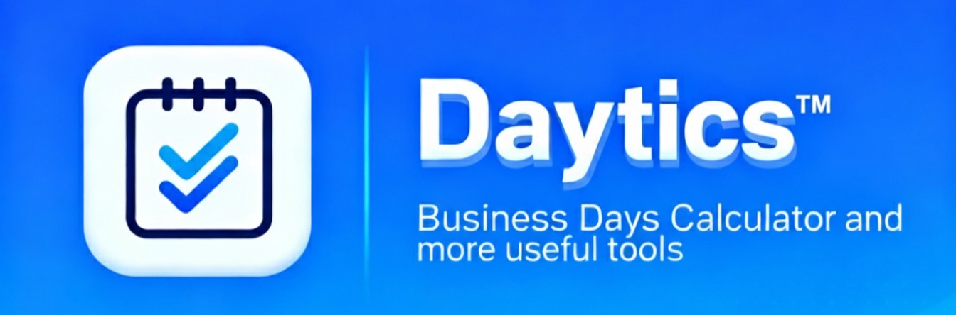 Daytics — Business Days Calculator and more useful tools